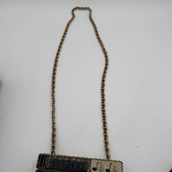 Mary Frances Bag Womens Beaded Music Instruments Shoulder Crossbody Chain Purse - Picture 13 of 13